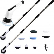 7 In 1 Electric Cleaning Brush Kit 25W Wireless Electric Scrub Brush Cleaning Tool with Telescopic Handle