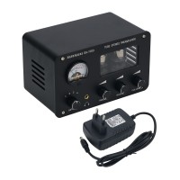 SA-1000 PJ MIAOLAI Hifi Audio Amplifier 4 Input 2 Output Electric Tube Stereo Preamplifier (Black)