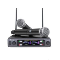 Rayco RK-108 Professional Wireless Microphone System Two UHF Cordless Microphones for Livestreaming