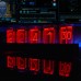 RGB Clock RGB Digital Clock E-sports Room Desktop Creative Decoration Ambient Light (Black Base)