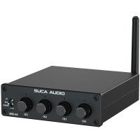 BOX-04 Audio Switcher Bluetooth 5.0 High Fidelity 1 In and 4 Out Lossless Audio Switcher with Gain Switch