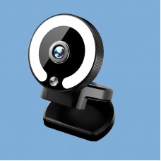 Q18 4K Fixed Focus Webcam Support Noise Cancellation High Resolution Mini Web Camera with Flash LED and Stand