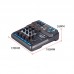 TZT KU-4 Musical Mini Mixer 4-Channel Mixing Console USB Sound Card for Performance & Domestic Uses