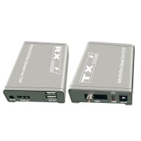 HDMI KVM Optical Transceiver HDMI Extender Support Infrared Extending 20KM HDMI/KVM Fiber Extender Over TCP/IP with FC Port