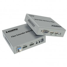 4K at 60Hz HDMI2.0 KVM Optical Transceiver HDMI Extender Support IR Extending 20KM HDMI Fiber Extender Over TCP/IP with LC Port