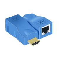 Blue HDMI Extender 30M 1080P HD No Delay Signal Amplifier Support Synchronous Transmission of Audio and Video