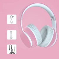 OCYCLE B6 Pink Active Noise Cancellation Sound Insulation Wireless Bluetooth Headphone with a Computer Cable