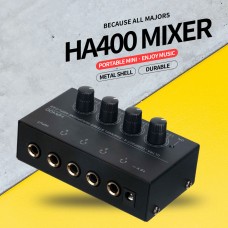 HA400 Headphone Amplifier Ultra-compact 4-Channel Independent Control Stereo Headphone Amplifier 20Hz-20KHz