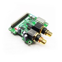 TCXO Crystal Oscillator and RJ-255BKPLG Base DAC ES9018K2M I2S Digital Audio Player Expansion Board for Raspberry Pi 4B