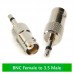 1PCS High Quality BNC Adapter BNC Female to 3.5mm Male Adapter for Audio Mono Connector Adapter