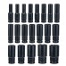 20PCS Impact Socket Set Metric Long Hex Socket Set with Plastic Storage Box for Electric Wrenches