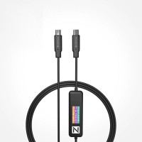 High Quality 1.5M Gray 240W Data Cable Real-time Power LCD Display with Dual Type-C Interface