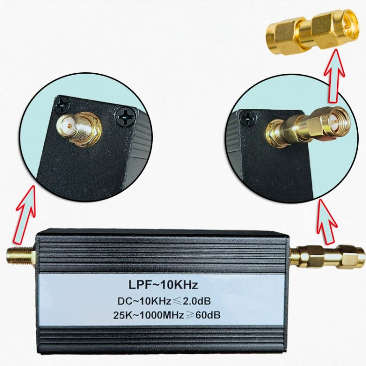 High Quality Lc Passive Low Pass Filter Lpf 10khz 50ohm For Rx With A Sma Female Connector And A