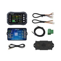 KH140F Grey Coulombmeter Voltmeter and Amperemeter Battery Monitor 2.4inch LCD Screen with Built-in Buzzer