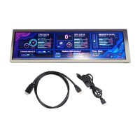 8.8" 1920x480 LCD Touch Screen Monitor Long Strip LCD Screen with White Shell for AIDA64 CPU GPU SSD