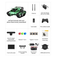 Hiwonder JetTank Assembled ROS Robot Car Robot Tank Car Advanced Kit w/ LCD Screen Microphone Array