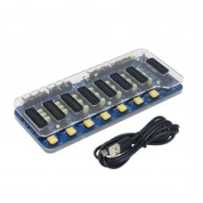 New Acrylic Case Automatic/Manual SCART SWITCH Distributor Converter 7 Input 1 Output Divider Board Device