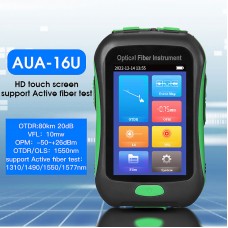 0 - 80KM 1550nm AUA-16U UPC Port Rechargeable OTDR Optical Time Domain Reflectometer with 3.5-inch HD Touch Screen