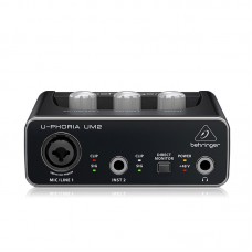 U-PHORIA UM2 Original 2x2 USB Sound Card Audiophile Audio Interface with Mic Preamp for Behringer