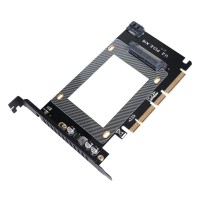 High Power U2X16 PCIE4.0 X4-U.2 PCIE Adapter Card SFF-8639 PCIE Expansion Card SATA General Computer Components