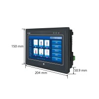 YKHMI MM-40MR-12MT-700-FX-A All in One PLC HMI Programmable Logic Controller with 7" Touch Screen