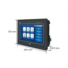 YKHMI MM-40MR-12MT-700-FX-A All in One PLC HMI Programmable Logic Controller with 7" Touch Screen