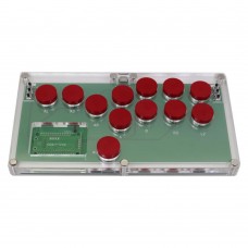 HAMGEEK HG-J002 Mini Game Controller Arcade Controller Arcade Stick with Red Buttons for PC Android