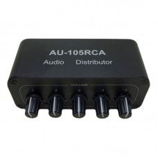 AU-105RCA Audio Distributor Supports 1-Way Input 5-Way Output for Amplifiers and Active Speakers