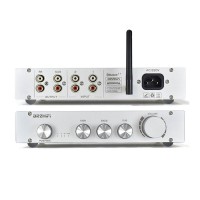 BRZHIFI L1B Frosted Silvery Pure Class A 2.0/2.1 Channel HiFi Audio Power Amplifier Bluetooth5.0 Input
