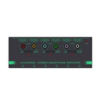 Recordio Green GAX-PX600 Ultra-low Noise 6-Channel Stereo Headphone Amplifier with Mutual Non-interference Headphone Jack