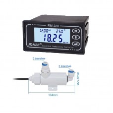 JISHEN RM-220S Online Resistivity Meter High Purity Water Resistivity Tester + 0.02 Quick-fit Conductivity Electrode