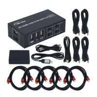 4X1 4K HDMI USB KVM Switch with 4 Input 1 Output Interfaces for USB Mouse Keyboard Monitor Printer