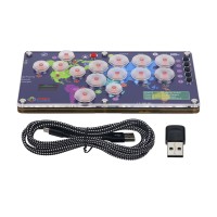 SG Joystick 14-Button Mini Arcade Controller Fight Stick with Screen for PC/PS5 Hitbox SOCD Mode