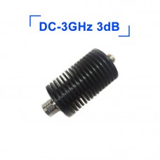 50W DC-3GHz 3dB Quality RF Attenuator Coaxial Fixed Attenuator Designed with N Type Connectors
