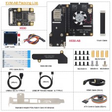 PiKVM-A8 Kit HAT Remote Control KVM-over-IP Remote Management PCI Express Card HDMI-compatible CSI for Raspberry Pi 4B