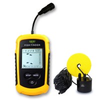FF1108-1 Portable Sonar Fish Finder with Black & White Display + Wired Sensor for 100m/328.1ft Depth
