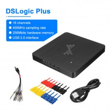 DSLogic Plus 16CH Logic Analyzer USB 2.0 400MHz Sampling Rate 256Mbits Hardware Memory Debugging Kit