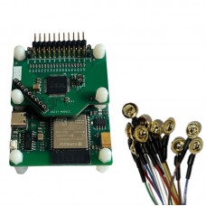 ADS1299 16-Channel EEG Acquisition Module WiFi + USB Version Brain Wave Sensor EEG/BCI with 16 Gold Cup Electrodes for DuPont