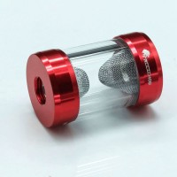 FREEZEMOD GLQ-JX1 Red G1/4 Dual Inner Thread Water Cooler Filter PC Accessory with 0.15MM Mesh