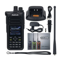 HAMGEEK GT-10 15W Walkie Talkie UHF VHF Marine Radio FM AM Radio Receiver (Black) for Road Trips