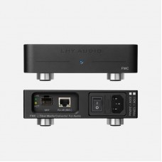 LHY Black FMC Audio HiFi Ethernet Purifier Optical Transceiver High Precision OCXO SFP+RJ45 Ports