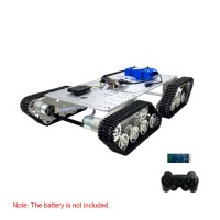 T900S Silver Tank Chassis Robot Chassis Development Platform with Control Kit & 11PPR Hall Encoder