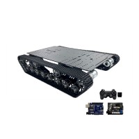 UNO R3 T800S Black Tank Chassis Robot Chassis w/ Main Control Board + Expansion Board + Controller