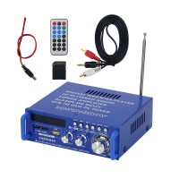 BLJ-253 300W + 300W Power Amp USB SD FM Stereo Audio Power Amplifier Supports DC 12V Power Supply