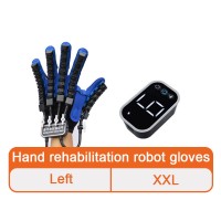 Upgraded Version Finger Rehabilitation Gloves Stroke Rehabilitation Robot Gloves (Left Hand XXL)