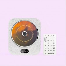 White CD Player Bluetooth CD Player Supporting FM Radio/USB Drive/TF Card Modes with Remote Control
