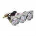 2" 52mm Triple Gauge Set Kit Oil Pressure Gauge Water Temperature Gauge  Voltage Meter LED Backlight 