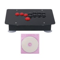 HAMGEEK HG-J500B Arcade Controller Fight Stick Game Controller with Black Red Buttons for Hitbox PC