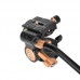 Q08S 3-Way Tripod Head Panoramic Head Pan Tilt Tripod Head with Quick Release Plate for DSLRs