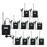 ANLEON MTG-400 520-545MHz Wireless Microphone System for Tourist Guide Simultaneous Interpreting (1* TX + 10*RX)